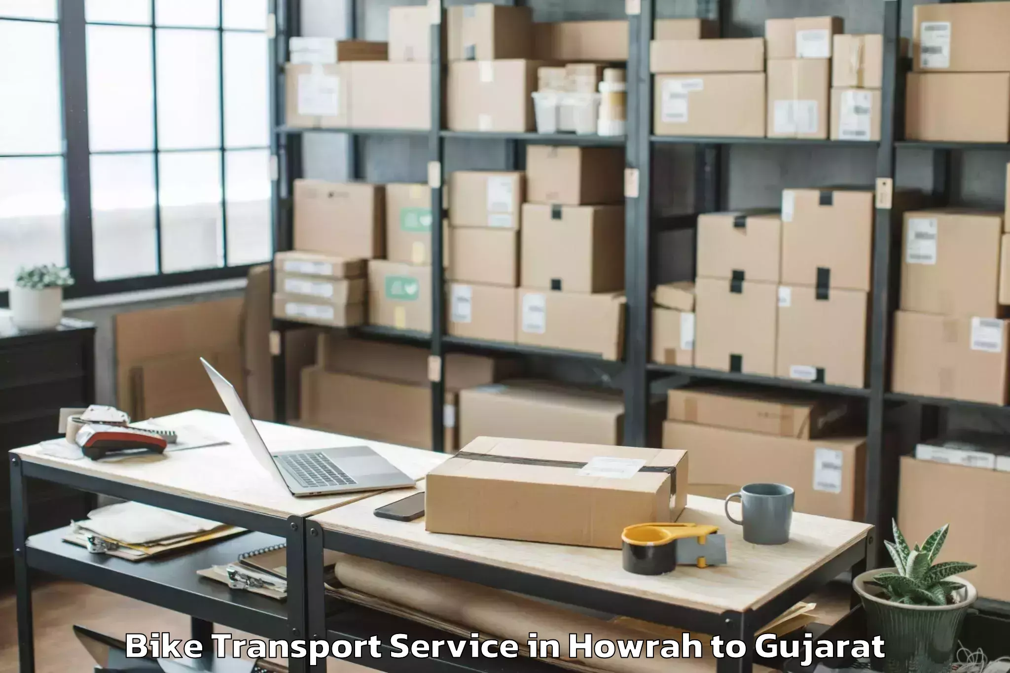 Quality Howrah to Prantij Bike Transport